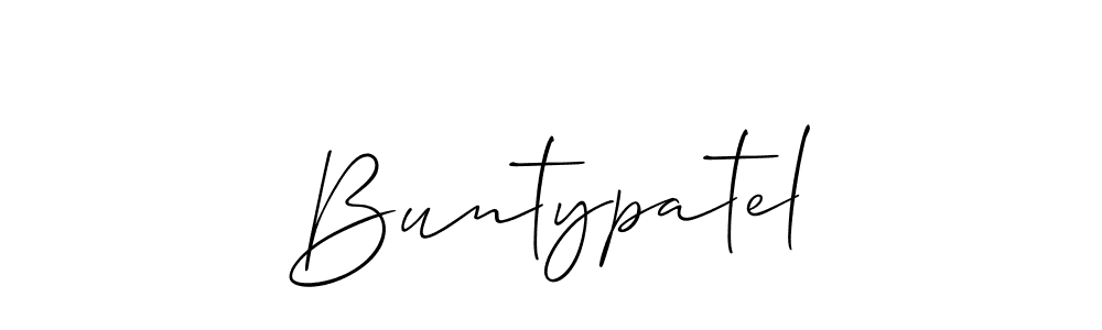 How to make Buntypatel signature? Allison_Script is a professional autograph style. Create handwritten signature for Buntypatel name. Buntypatel signature style 2 images and pictures png
