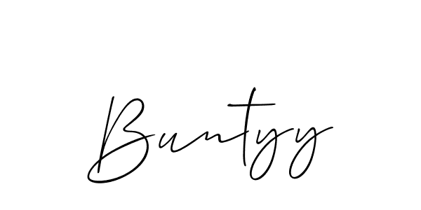 Make a beautiful signature design for name Buntyy. With this signature (Allison_Script) style, you can create a handwritten signature for free. Buntyy signature style 2 images and pictures png