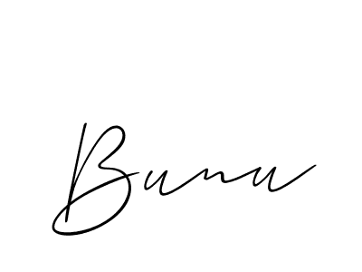 The best way (Allison_Script) to make a short signature is to pick only two or three words in your name. The name Bunu include a total of six letters. For converting this name. Bunu signature style 2 images and pictures png