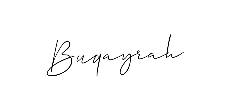 Buqayrah stylish signature style. Best Handwritten Sign (Allison_Script) for my name. Handwritten Signature Collection Ideas for my name Buqayrah. Buqayrah signature style 2 images and pictures png