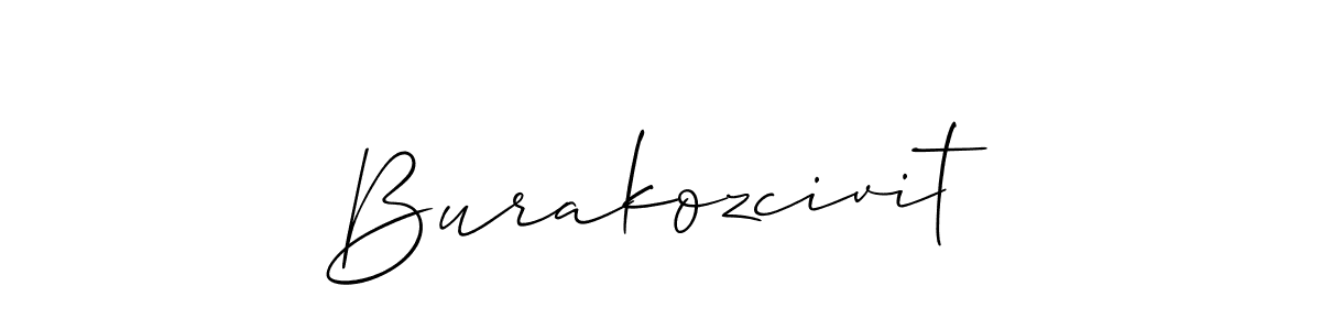 Allison_Script is a professional signature style that is perfect for those who want to add a touch of class to their signature. It is also a great choice for those who want to make their signature more unique. Get Burakozcivit name to fancy signature for free. Burakozcivit signature style 2 images and pictures png