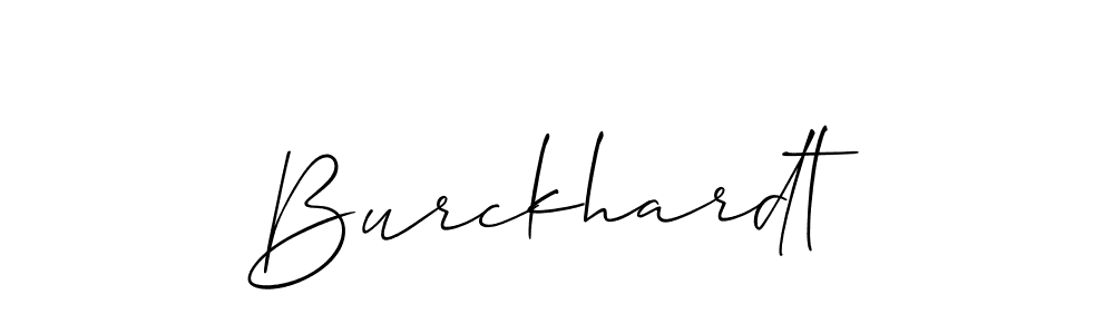 Make a beautiful signature design for name Burckhardt. With this signature (Allison_Script) style, you can create a handwritten signature for free. Burckhardt signature style 2 images and pictures png