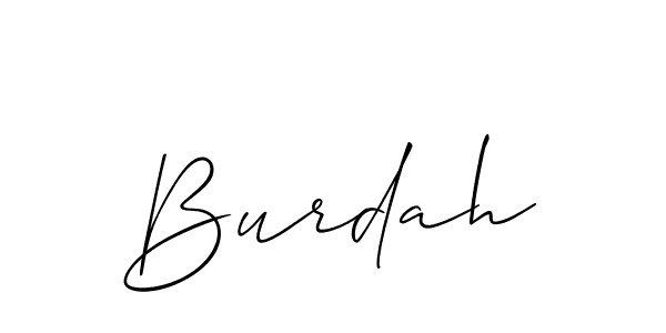 Also You can easily find your signature by using the search form. We will create Burdah name handwritten signature images for you free of cost using Allison_Script sign style. Burdah signature style 2 images and pictures png