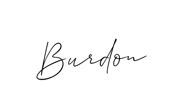 How to Draw Burdon signature style? Allison_Script is a latest design signature styles for name Burdon. Burdon signature style 2 images and pictures png