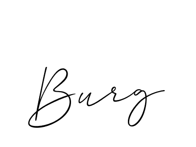 Use a signature maker to create a handwritten signature online. With this signature software, you can design (Allison_Script) your own signature for name Burg. Burg signature style 2 images and pictures png