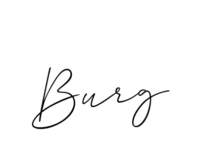 Use a signature maker to create a handwritten signature online. With this signature software, you can design (Allison_Script) your own signature for name Burg. Burg signature style 2 images and pictures png