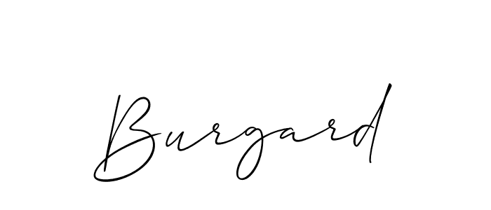 How to make Burgard signature? Allison_Script is a professional autograph style. Create handwritten signature for Burgard name. Burgard signature style 2 images and pictures png