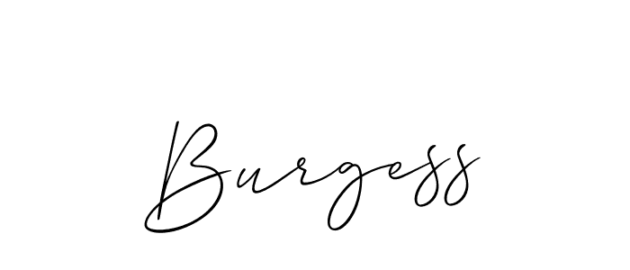 Burgess stylish signature style. Best Handwritten Sign (Allison_Script) for my name. Handwritten Signature Collection Ideas for my name Burgess. Burgess signature style 2 images and pictures png