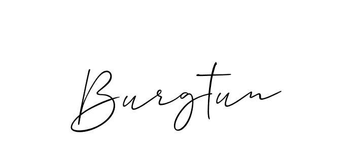 if you are searching for the best signature style for your name Burgtun. so please give up your signature search. here we have designed multiple signature styles  using Allison_Script. Burgtun signature style 2 images and pictures png