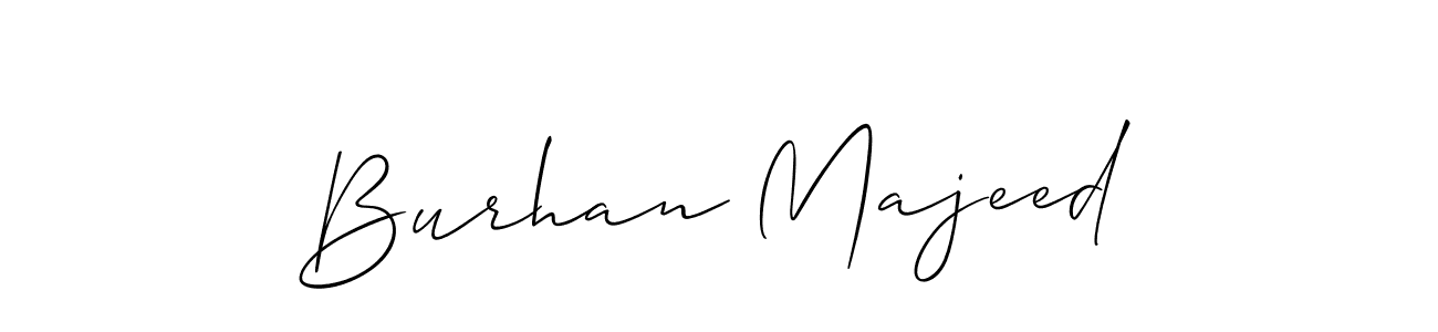 Burhan Majeed stylish signature style. Best Handwritten Sign (Allison_Script) for my name. Handwritten Signature Collection Ideas for my name Burhan Majeed. Burhan Majeed signature style 2 images and pictures png