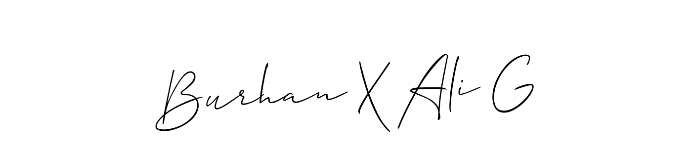 Make a beautiful signature design for name Burhan X Ali G. Use this online signature maker to create a handwritten signature for free. Burhan X Ali G signature style 2 images and pictures png