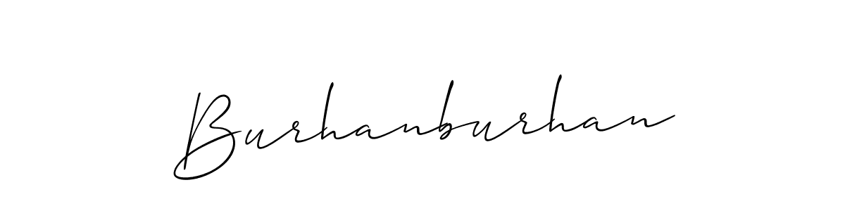 The best way (Allison_Script) to make a short signature is to pick only two or three words in your name. The name Burhanburhan include a total of six letters. For converting this name. Burhanburhan signature style 2 images and pictures png