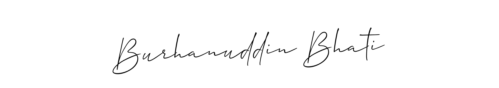 You can use this online signature creator to create a handwritten signature for the name Burhanuddin Bhati. This is the best online autograph maker. Burhanuddin Bhati signature style 2 images and pictures png