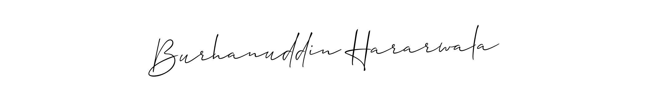 This is the best signature style for the Burhanuddin Hararwala name. Also you like these signature font (Allison_Script). Mix name signature. Burhanuddin Hararwala signature style 2 images and pictures png