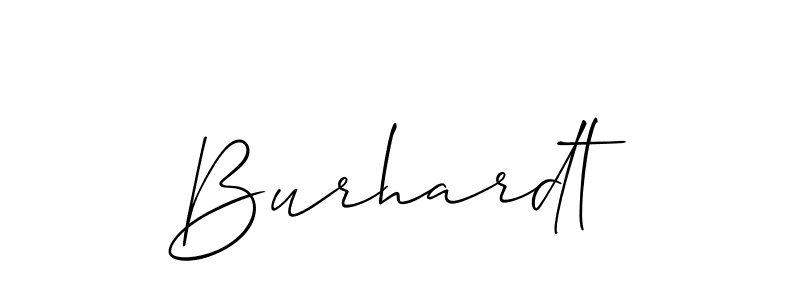 Design your own signature with our free online signature maker. With this signature software, you can create a handwritten (Allison_Script) signature for name Burhardt. Burhardt signature style 2 images and pictures png
