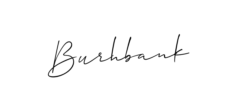 The best way (Allison_Script) to make a short signature is to pick only two or three words in your name. The name Burhbank include a total of six letters. For converting this name. Burhbank signature style 2 images and pictures png