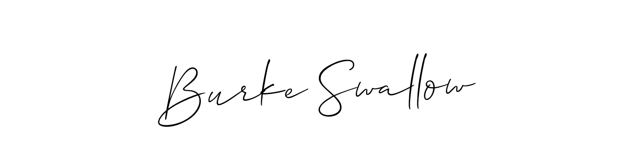 if you are searching for the best signature style for your name Burke Swallow. so please give up your signature search. here we have designed multiple signature styles  using Allison_Script. Burke Swallow signature style 2 images and pictures png