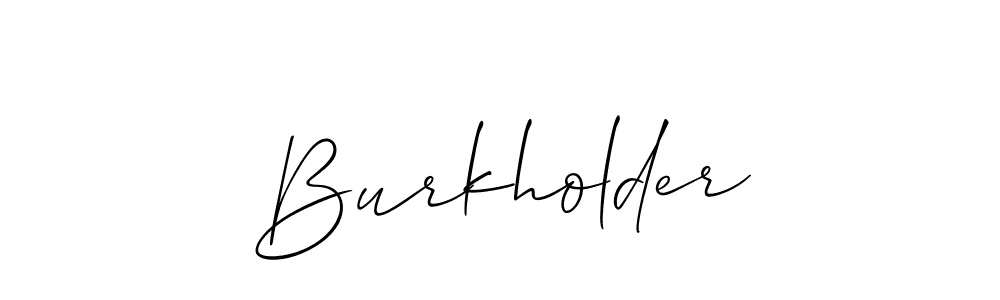 How to Draw Burkholder signature style? Allison_Script is a latest design signature styles for name Burkholder. Burkholder signature style 2 images and pictures png
