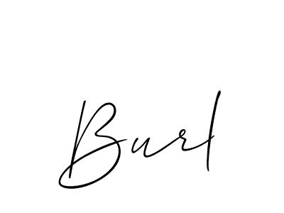 if you are searching for the best signature style for your name Burl. so please give up your signature search. here we have designed multiple signature styles  using Allison_Script. Burl signature style 2 images and pictures png