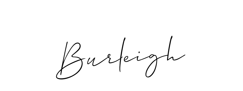 Use a signature maker to create a handwritten signature online. With this signature software, you can design (Allison_Script) your own signature for name Burleigh. Burleigh signature style 2 images and pictures png