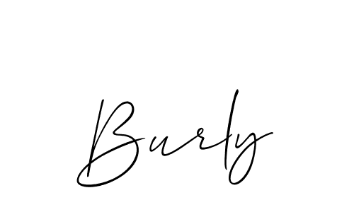 Make a beautiful signature design for name Burly. With this signature (Allison_Script) style, you can create a handwritten signature for free. Burly signature style 2 images and pictures png