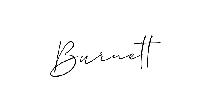 Burnett stylish signature style. Best Handwritten Sign (Allison_Script) for my name. Handwritten Signature Collection Ideas for my name Burnett. Burnett signature style 2 images and pictures png