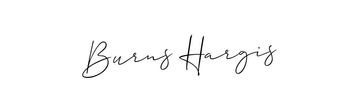 How to make Burns Hargis signature? Allison_Script is a professional autograph style. Create handwritten signature for Burns Hargis name. Burns Hargis signature style 2 images and pictures png