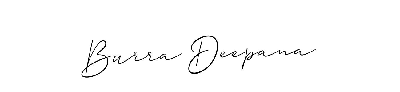 if you are searching for the best signature style for your name Burra Deepana. so please give up your signature search. here we have designed multiple signature styles  using Allison_Script. Burra Deepana signature style 2 images and pictures png