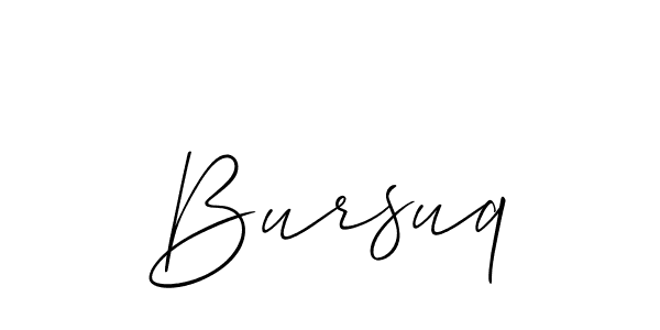 Design your own signature with our free online signature maker. With this signature software, you can create a handwritten (Allison_Script) signature for name Bursuq. Bursuq signature style 2 images and pictures png