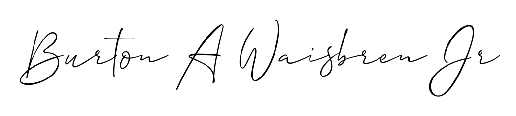 Get inspired by this graceful Allison_Script signature style for name Burton A Waisbren Jr. Smooth loops and balanced proportions for everyday use. Burton A Waisbren Jr signature style 2 images and pictures png