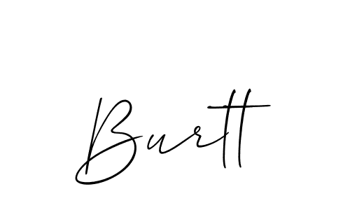 if you are searching for the best signature style for your name Burtt. so please give up your signature search. here we have designed multiple signature styles  using Allison_Script. Burtt signature style 2 images and pictures png