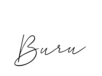 How to make Buru signature? Allison_Script is a professional autograph style. Create handwritten signature for Buru name. Buru signature style 2 images and pictures png