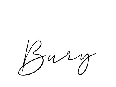 Make a short Bury signature style. Manage your documents anywhere anytime using Allison_Script. Create and add eSignatures, submit forms, share and send files easily. Bury signature style 2 images and pictures png