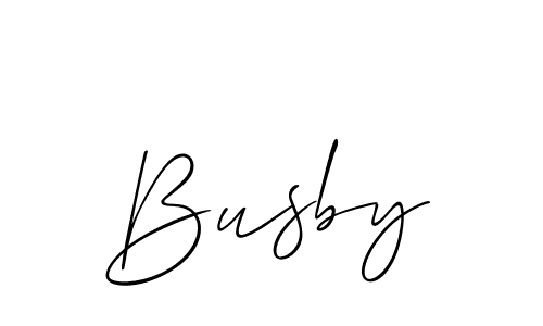 You should practise on your own different ways (Allison_Script) to write your name (Busby) in signature. don't let someone else do it for you. Busby signature style 2 images and pictures png