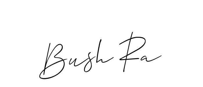 How to make Bush Ra name signature. Use Allison_Script style for creating short signs online. This is the latest handwritten sign. Bush Ra signature style 2 images and pictures png