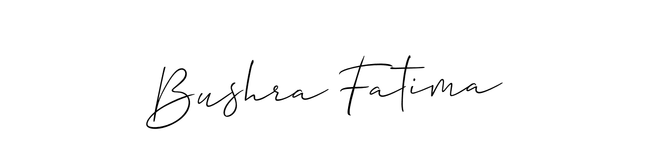 Once you've used our free online signature maker to create your best signature Allison_Script style, it's time to enjoy all of the benefits that Bushra Fatima name signing documents. Bushra Fatima signature style 2 images and pictures png
