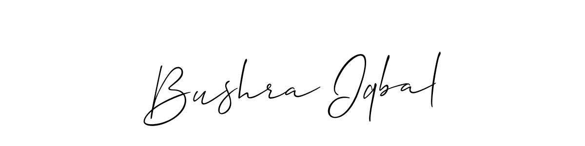 How to Draw Bushra Iqbal signature style? Allison_Script is a latest design signature styles for name Bushra Iqbal. Bushra Iqbal signature style 2 images and pictures png