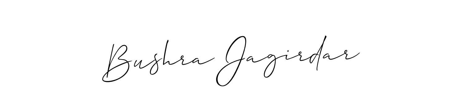 Check out images of Autograph of Bushra Jagirdar name. Actor Bushra Jagirdar Signature Style. Allison_Script is a professional sign style online. Bushra Jagirdar signature style 2 images and pictures png