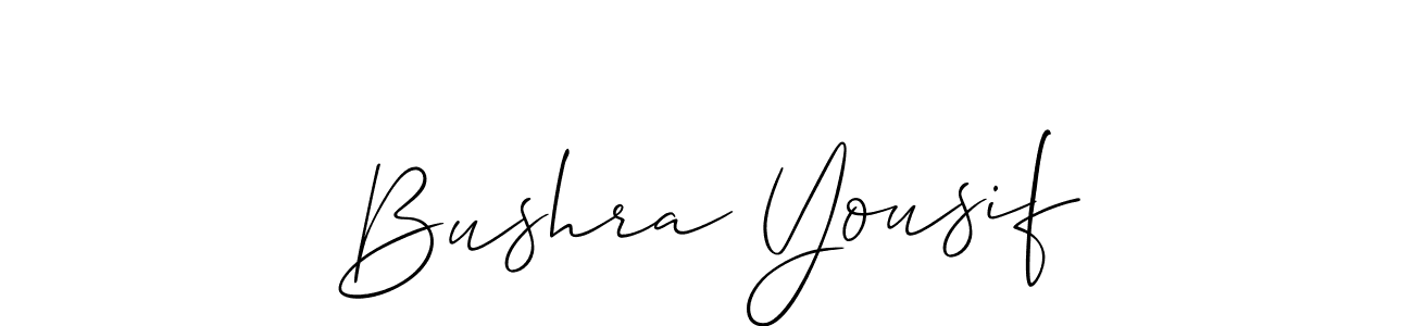 Best and Professional Signature Style for Bushra Yousif. Allison_Script Best Signature Style Collection. Bushra Yousif signature style 2 images and pictures png