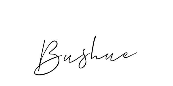 Use a signature maker to create a handwritten signature online. With this signature software, you can design (Allison_Script) your own signature for name Bushue. Bushue signature style 2 images and pictures png
