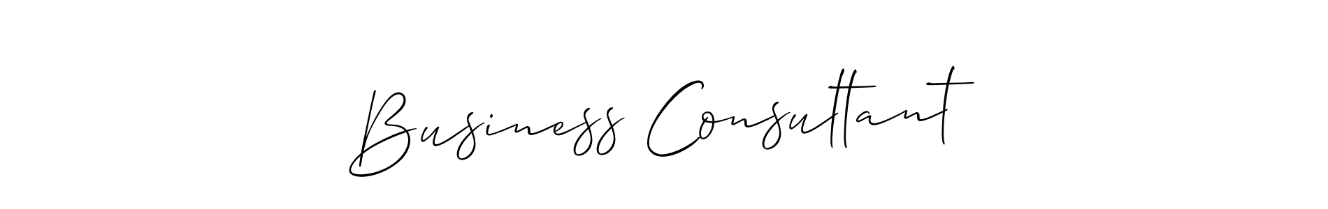 It looks lik you need a new signature style for name Business Consultant. Design unique handwritten (Allison_Script) signature with our free signature maker in just a few clicks. Business Consultant signature style 2 images and pictures png