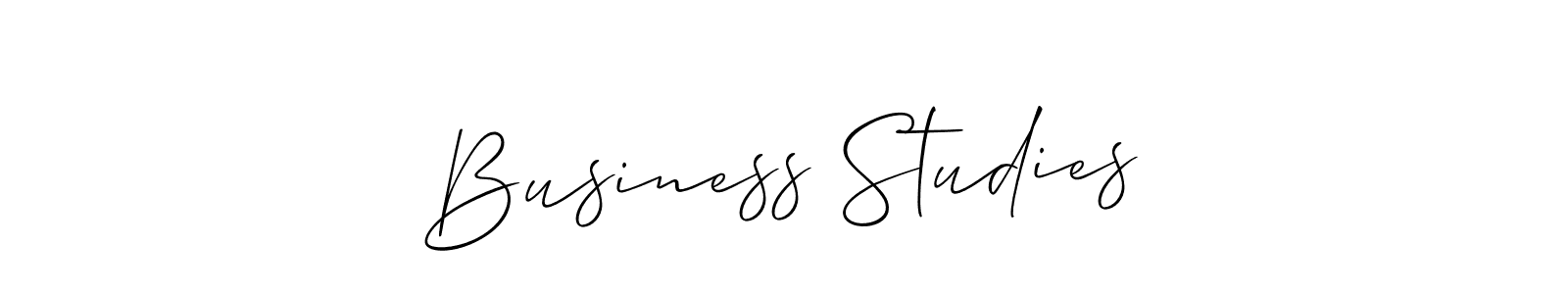 Make a beautiful signature design for name Business Studies. With this signature (Allison_Script) style, you can create a handwritten signature for free. Business Studies signature style 2 images and pictures png