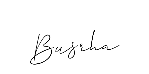 Busrha stylish signature style. Best Handwritten Sign (Allison_Script) for my name. Handwritten Signature Collection Ideas for my name Busrha. Busrha signature style 2 images and pictures png