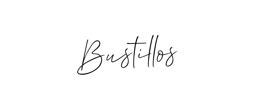 Use a signature maker to create a handwritten signature online. With this signature software, you can design (Allison_Script) your own signature for name Bustillos. Bustillos signature style 2 images and pictures png