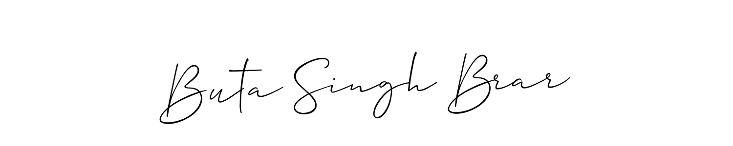 This is the best signature style for the Buta Singh Brar name. Also you like these signature font (Allison_Script). Mix name signature. Buta Singh Brar signature style 2 images and pictures png