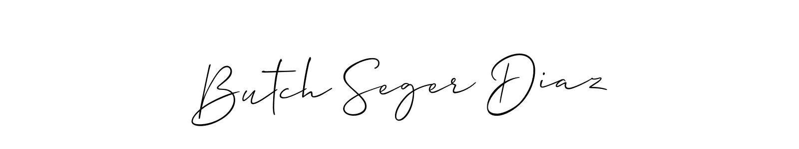 Design your own signature with our free online signature maker. With this signature software, you can create a handwritten (Allison_Script) signature for name Butch Seger Diaz. Butch Seger Diaz signature style 2 images and pictures png