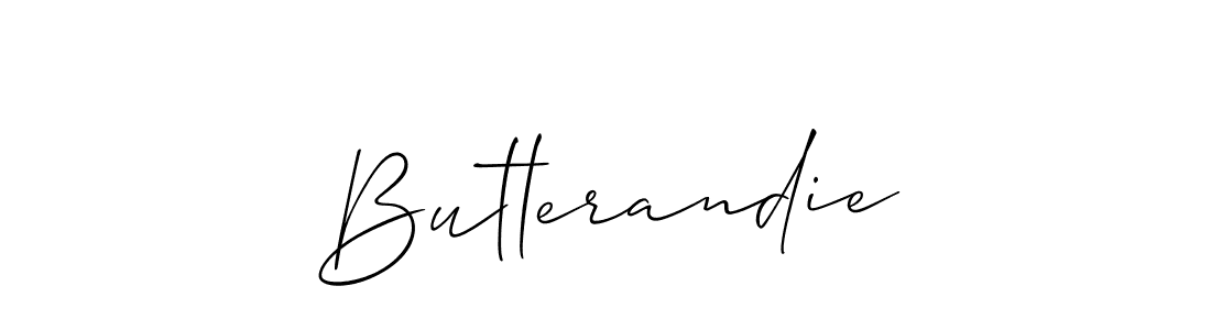 It looks lik you need a new signature style for name Butlerandie. Design unique handwritten (Allison_Script) signature with our free signature maker in just a few clicks. Butlerandie signature style 2 images and pictures png