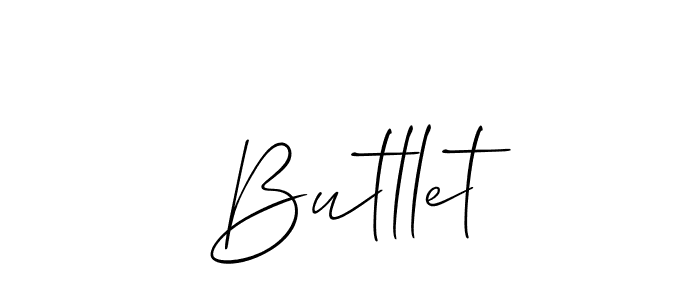Make a beautiful signature design for name Butllet. With this signature (Allison_Script) style, you can create a handwritten signature for free. Butllet signature style 2 images and pictures png