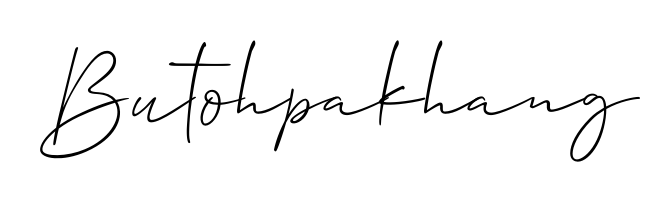 A stylish, flowing autograph style designed for name Butohpakhang using Allison_Script typography. Perfect for digital creative projects. Butohpakhang signature style 2 images and pictures png