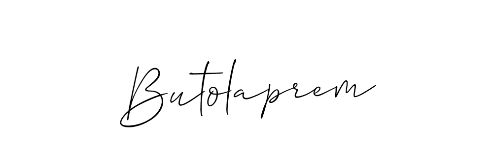 How to Draw Butolaprem signature style? Allison_Script is a latest design signature styles for name Butolaprem. Butolaprem signature style 2 images and pictures png